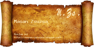 Masan Zsuzsa névjegykártya